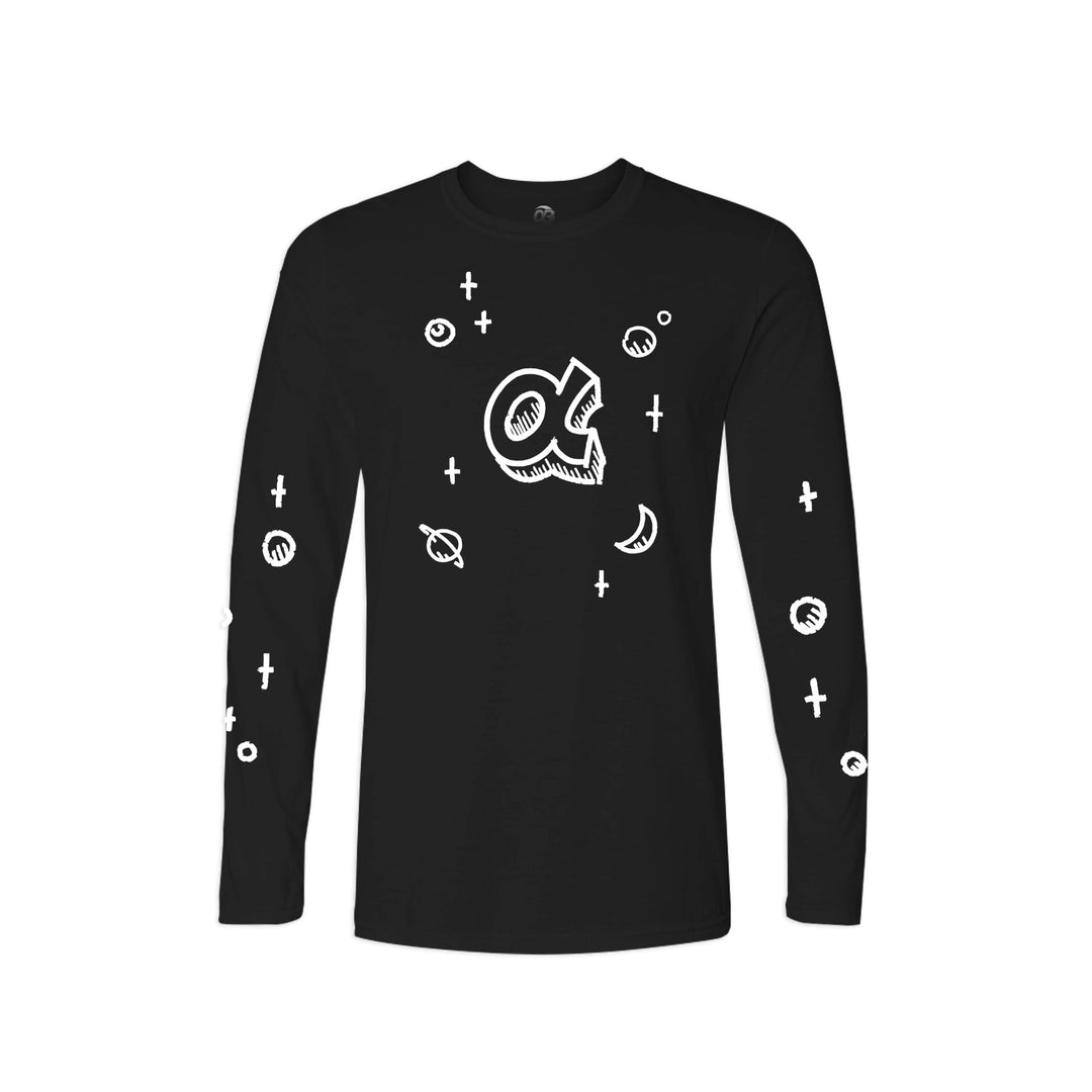 Doodle Print Long Sleeve Shirt | Official Alpharad Merch