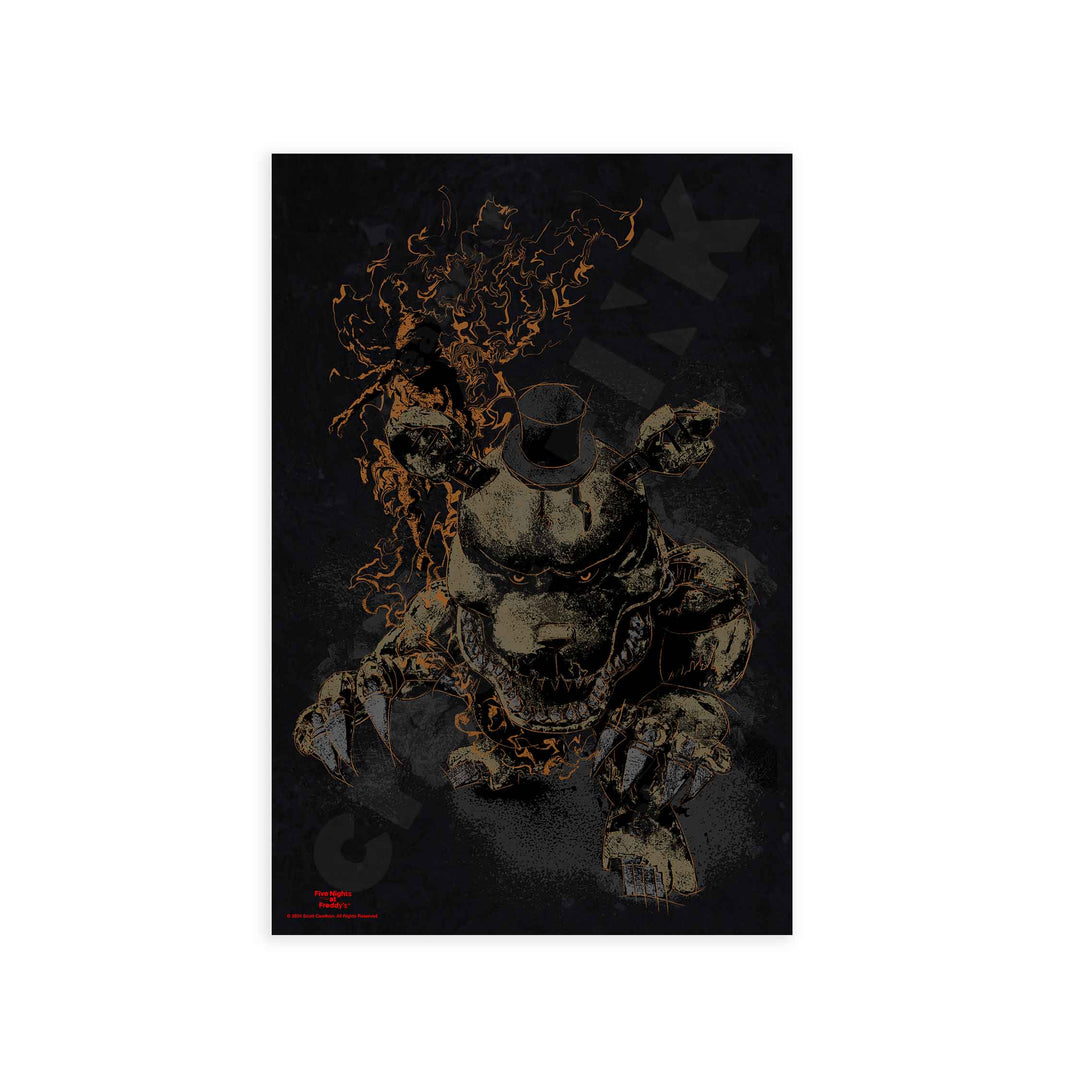 Art Series Nightmare Freddy Poster | Officially Licensed Five Nights at Freddy's Merch