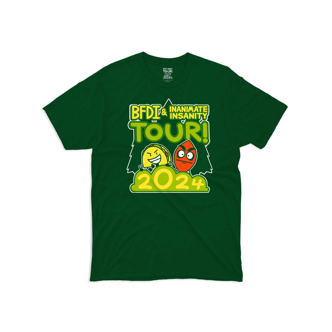 BFDI x Inanimate Insanity 2024 Tour T-Shirt