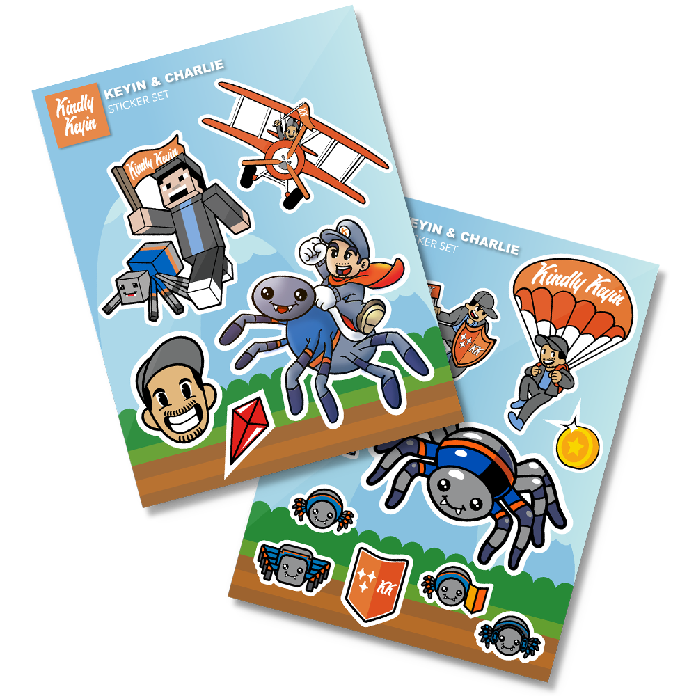 2-Pack Kindly Keyin Sticker Sheet | Official Kindly Keyin Merch