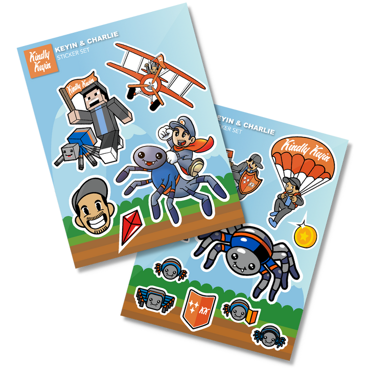 2-Pack Kindly Keyin Sticker Sheet | Official Kindly Keyin Merch